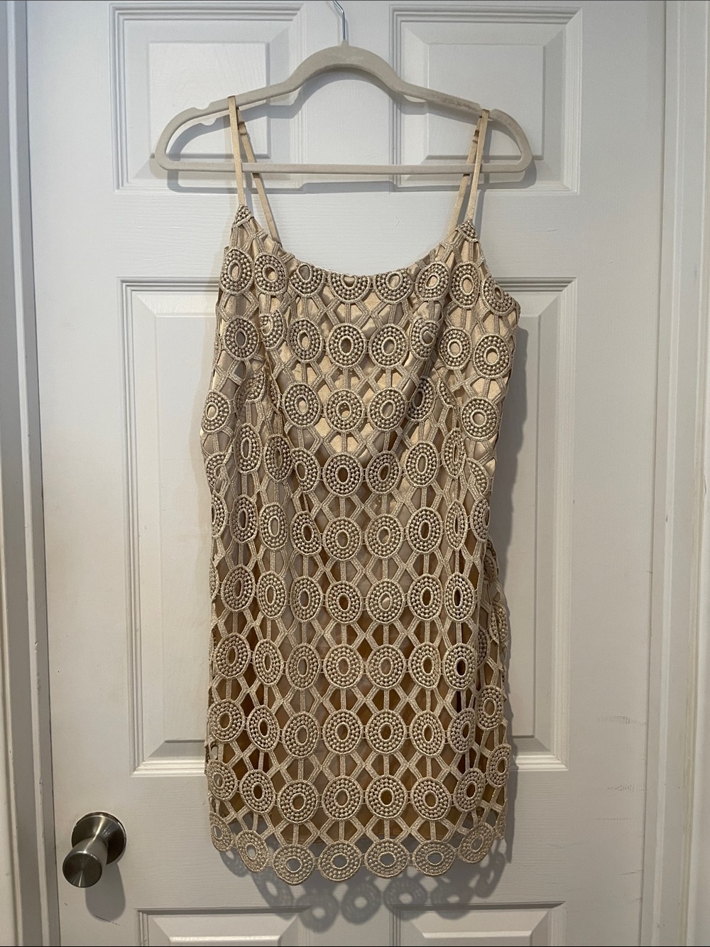 Lilly Pulitzer Cream Crochet Lace Slip